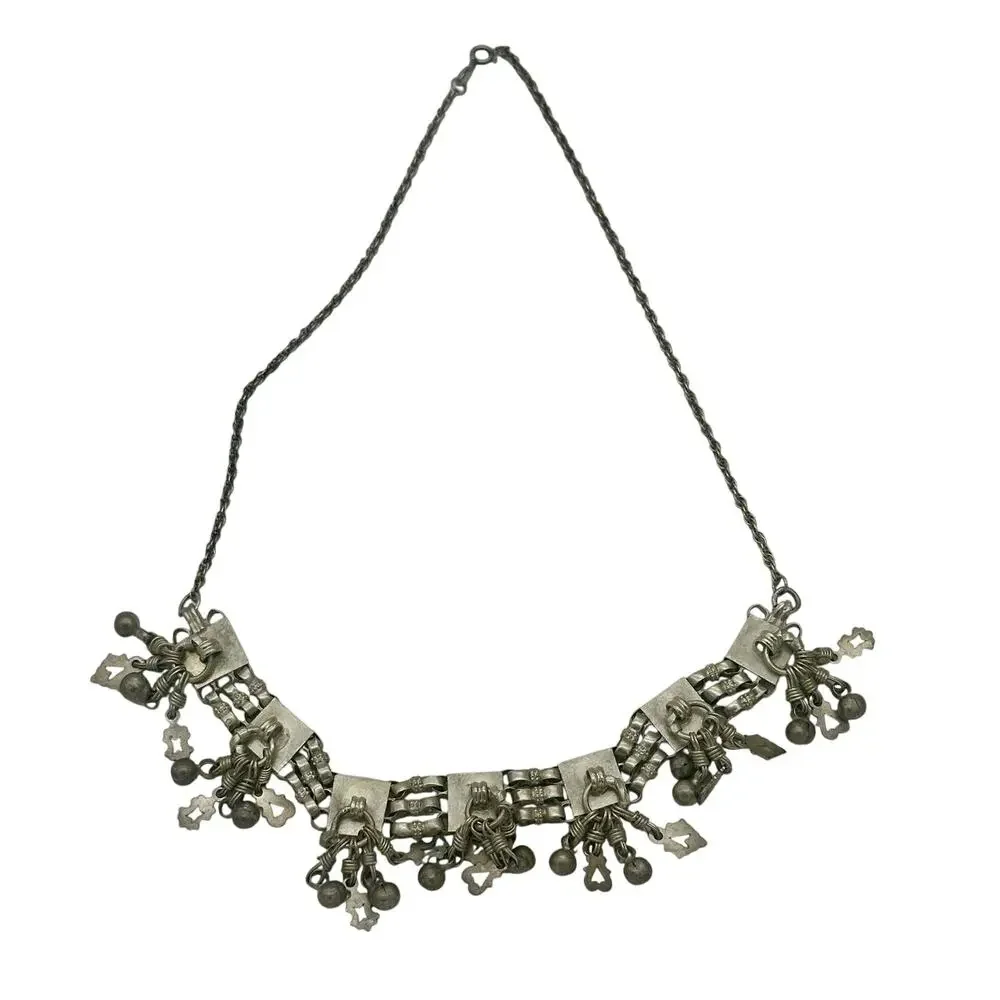 Vintage Mexican Sterling Silver Necklace Signed 925 45grams Read